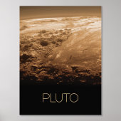 宇宙、銀河系、システ太陽のム、惑星冥王星 箔ポスター (正面)