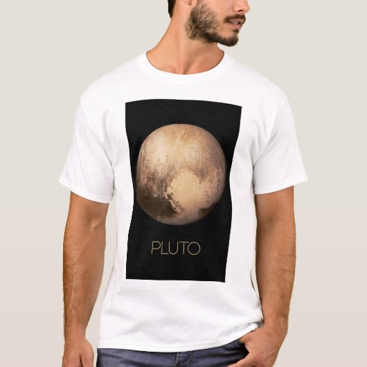 宇宙、銀河系、システ太陽のム、惑星冥王星 Tシャツ (正面)
