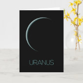 宇宙、銀河系、システ太陽のム、惑星天王星 カード (黄色い花)