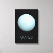 宇宙、銀河系、システ太陽のム、惑星天王星 キャンバスプリント (正面)