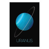 宇宙、銀河系、システ太陽のム、惑星天王星 フォトプリント            (正面)