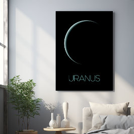 宇宙、銀河系、システ太陽のム、惑星天王星 メタルプリント