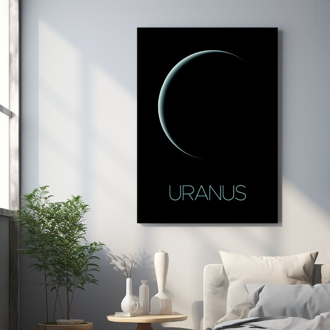 宇宙、銀河系、システ太陽のム、惑星天王星 メタルプリント (クリエイターアップロード済み)