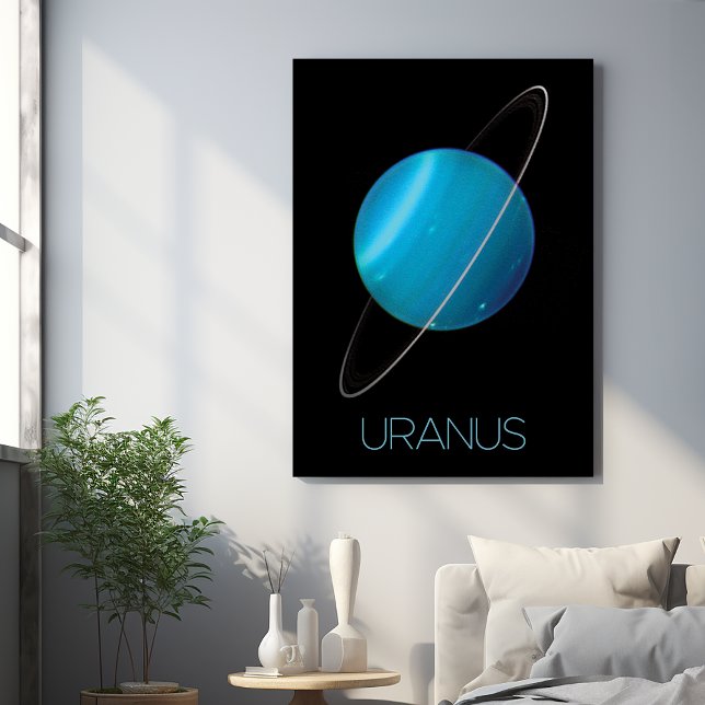 宇宙、銀河系、システ太陽のム、惑星天王星 メタルプリント (クリエイターアップロード済み)