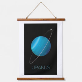 宇宙、銀河系、システ太陽のム、惑星天王星 吊り下げ型タペストリー