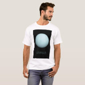 宇宙、銀河系、システ太陽のム、惑星天王星 Tシャツ (正面フル)