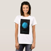 宇宙、銀河系、システ太陽のム、惑星天王星 Tシャツ (正面フル)