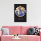宇宙、銀河系、システ太陽のム、惑星水銀 キャンバスプリント (インサイチュ (リビング))
