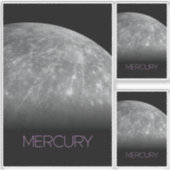 宇宙、銀河系、システ太陽のム、惑星水銀 シール (正面)