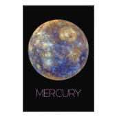 宇宙、銀河系、システ太陽のム、惑星水銀 フォトプリント            (正面)