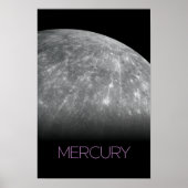 宇宙、銀河系、システ太陽のム、惑星水銀 ポスター (正面)