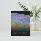 宇宙、銀河系、システ太陽のム、惑星水銀 ポストカード (スタンド正面)