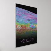 宇宙、銀河系、システ太陽のム、惑星水銀 箔ポスター (レイダウン)