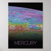 宇宙、銀河系、システ太陽のム、惑星水銀 箔ポスター (正面)