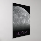 宇宙、銀河系、システ太陽のム、惑星水銀 箔ポスター (レイダウン)