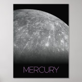 宇宙、銀河系、システ太陽のム、惑星水銀 箔ポスター (正面)