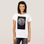 宇宙、銀河系、システ太陽のム、惑星水銀 Tシャツ (正面フル)