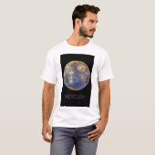 宇宙、銀河系、システ太陽のム、惑星水銀 Tシャツ (正面フル)