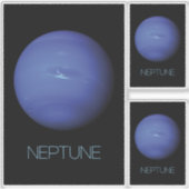 宇宙、銀河系、システ太陽のム、惑星海王星 シール (正面)