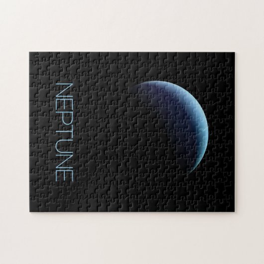 宇宙、銀河系、システ太陽のム、惑星海王星 ジグソーパズル (横)