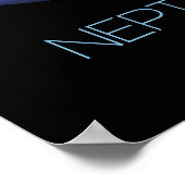 宇宙、銀河系、システ太陽のム、惑星海王星 ポスター (角)