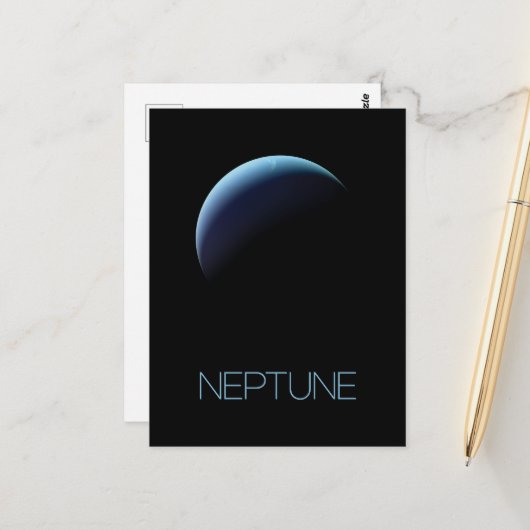 宇宙、銀河系、システ太陽のム、惑星海王星 ポストカード (正面/裏面インサイチュ)