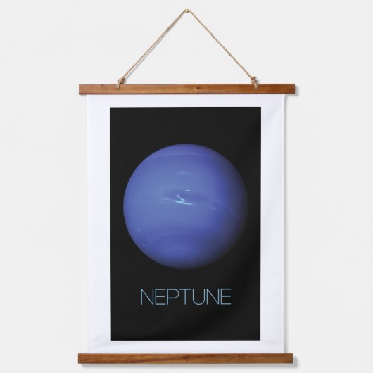宇宙、銀河系、システ太陽のム、惑星海王星 吊り下げ型タペストリー (正面)