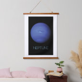 宇宙、銀河系、システ太陽のム、惑星海王星 吊り下げ型タペストリー (寝室)