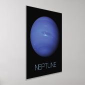 宇宙、銀河系、システ太陽のム、惑星海王星 箔ポスター (レイダウン)