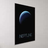宇宙、銀河系、システ太陽のム、惑星海王星 箔ポスター (レイダウン)
