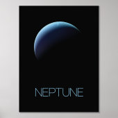 宇宙、銀河系、システ太陽のム、惑星海王星 箔ポスター (正面)
