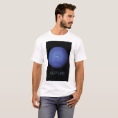 宇宙、銀河系、システ太陽のム、惑星海王星 Tシャツ (正面フル)
