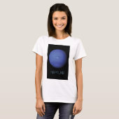 宇宙、銀河系、システ太陽のム、惑星海王星 Tシャツ (正面フル)