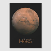 宇宙、銀河系、システ太陽のム、惑星火星 マグネット招待状 (正面)