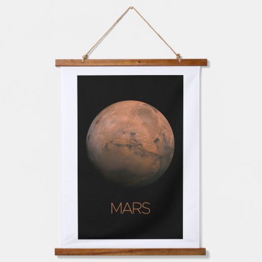 宇宙、銀河系、システ太陽のム、惑星火星 吊り下げ型タペストリー (正面)