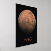 宇宙、銀河系、システ太陽のム、惑星火星 箔ポスター (レイダウン)