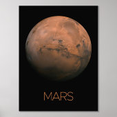 宇宙、銀河系、システ太陽のム、惑星火星 箔ポスター (正面)