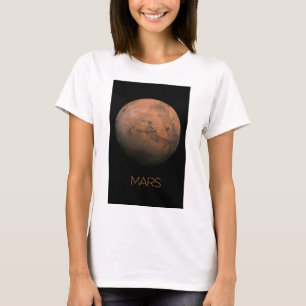宇宙、銀河系、システ太陽のム、惑星火星 Tシャツ