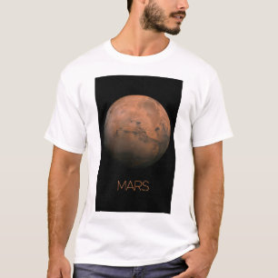 宇宙、銀河系、システ太陽のム、惑星火星 Tシャツ