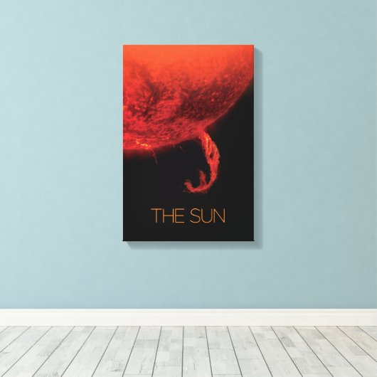 宇宙、銀河系、システ太陽のム、星、太陽 キャンバスプリント (インサイチュ (ウッドフロア))