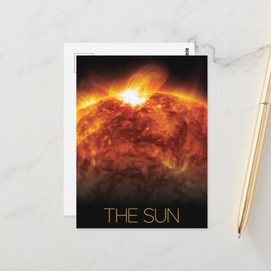 宇宙、銀河系、システ太陽のム、星、太陽 ポストカード (正面/裏面インサイチュ)
