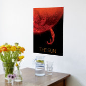 宇宙、銀河系、システ太陽のム、星、太陽 箔ポスター (レイダウン (キッチン))