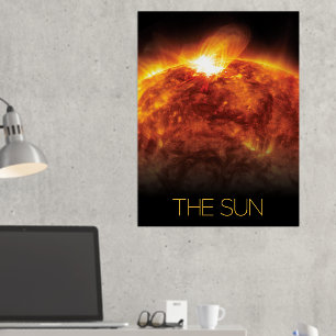 宇宙、銀河系、システ太陽のム、星、太陽 箔ポスター