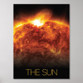 宇宙、銀河系、システ太陽のム、星、太陽 箔ポスター (正面)