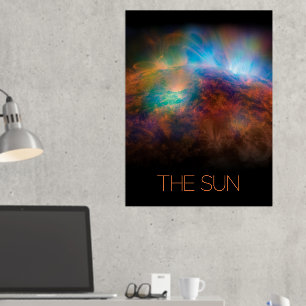 宇宙、銀河系、システ太陽のム、星、太陽 箔ポスター