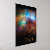 宇宙、銀河系、システ太陽のム、星、太陽 箔ポスター (レイダウン)