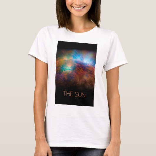 宇宙、銀河系、システ太陽のム、星、太陽 Tシャツ (正面)