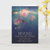 宇宙、銀河系、天の川の中心 カード (黄色い花)