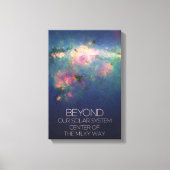 宇宙、銀河系、天の川の中心 キャンバスプリント (正面)