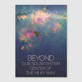 宇宙、銀河系、天の川の中心 マグネット招待状 (正面)